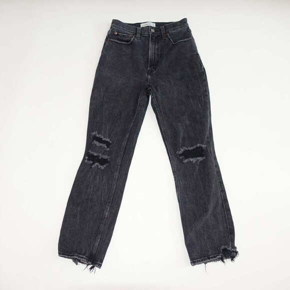 Abercrombie & Fitch Ultra High Rise Ankle Straight Jeans Size 4 / 27 Regular 4R - Picture 1 of 7